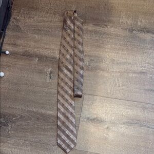Brown Checkered Men's Tie